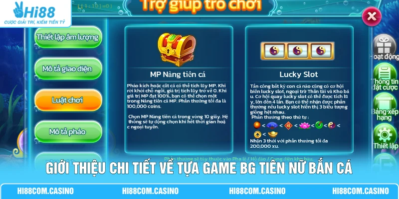 Giới thiệu chi tiết về tựa game BG tiên nữ bắn cá