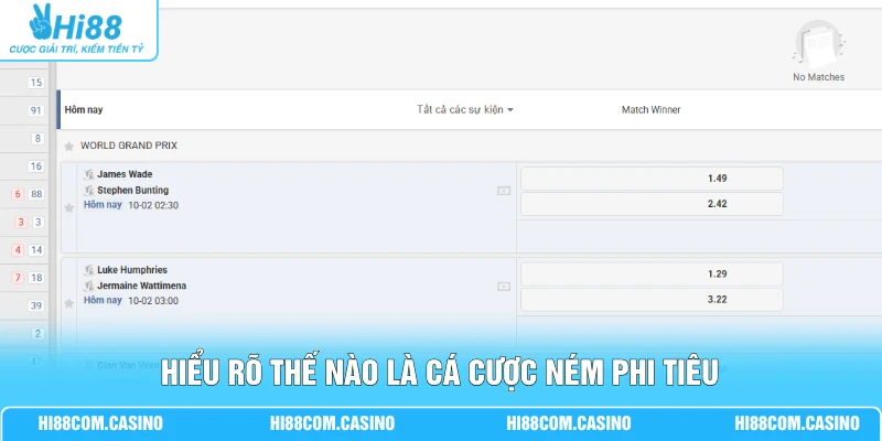 Hiểu rõ thế nào là cá cược ném phi tiêu