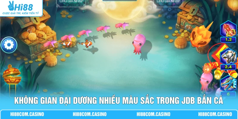 Không gian đại dương nhiều màu sắc trong JDB bắn cá