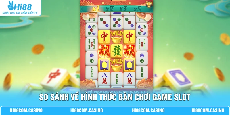 So sánh về hình thức bàn chơi game slot